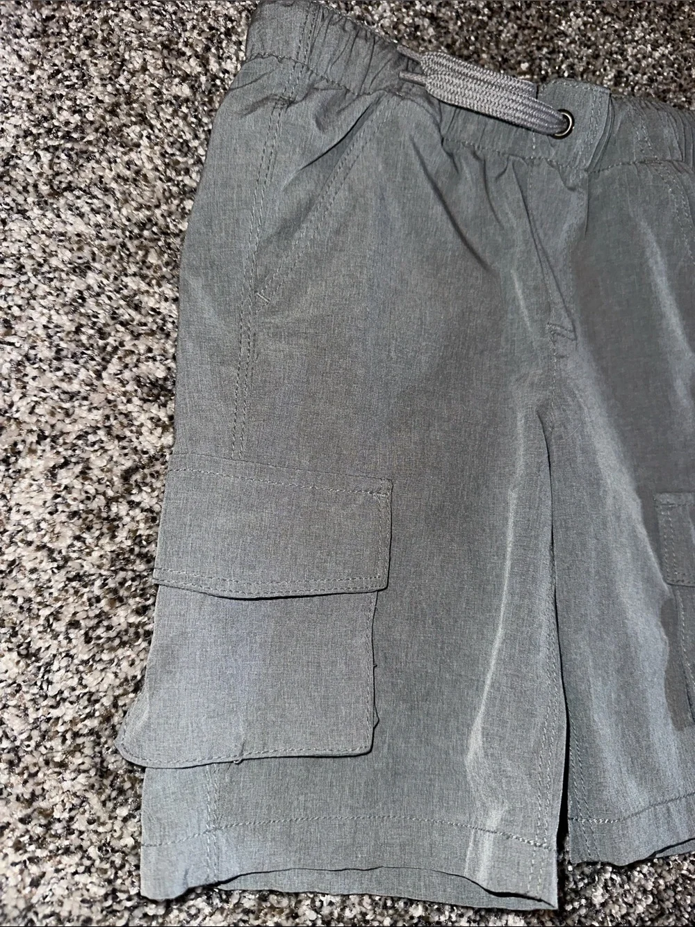 Old Navy Gray Cargo Drawstring Shorts for Kids
